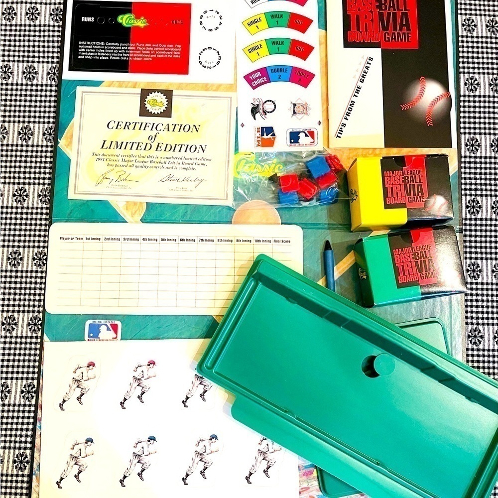 1991 Classic Limited Edition MLB Baseball Trivia Board Game Cards Complete - Picture 3 of 10